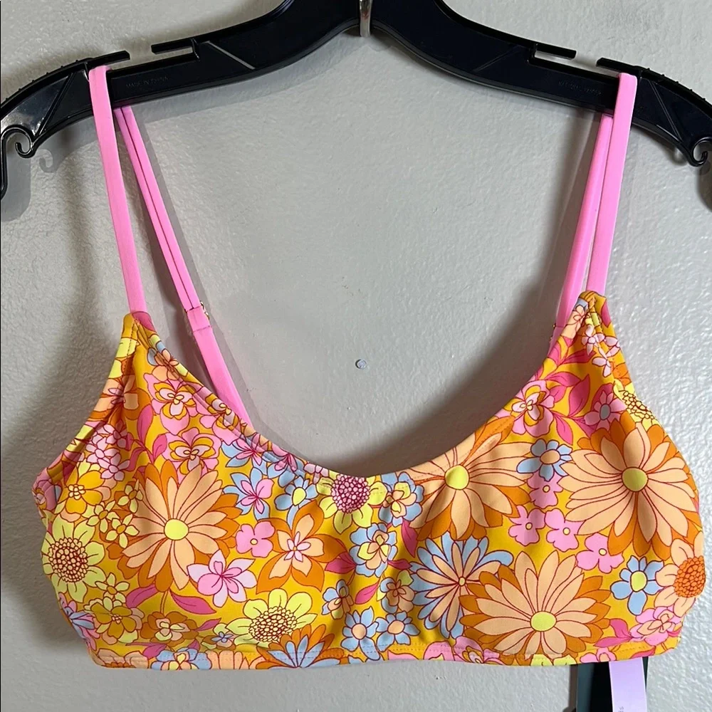 NEW Wild Fable Colorful Floral Bikini Top